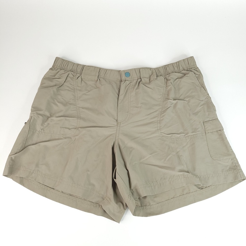 Columbia Cargo Shorts‎ Mens Extra Large Packable Beige Fishing Gorpcore